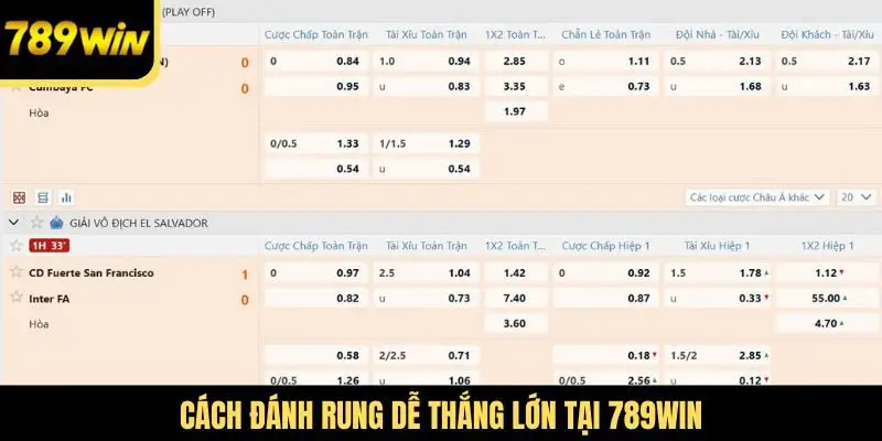 Cách đánh rung dễ thắng lớn tại 789win