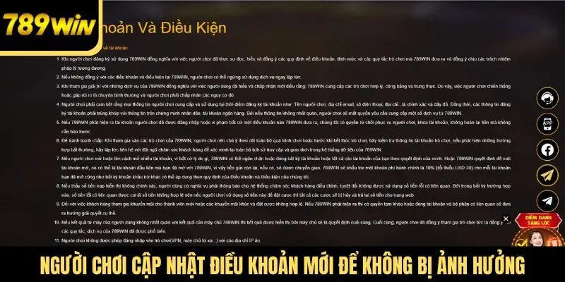 Người chơi cập nhật điều khoản mới để không bị ảnh hưởng